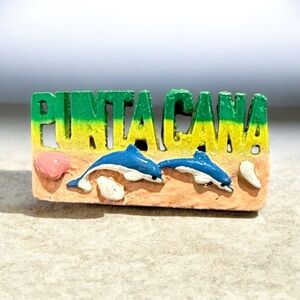 Unbranded Punta Cana Souvenir Magnet with Dolphins new size medium